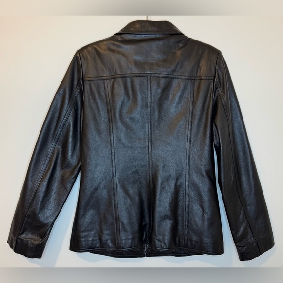 Wilsons Leather Maxima Women’s 100% Black Leather Jacket Size M - Picture 3 of 7